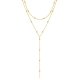 Fashion Simple Geometric Tassel Round Beads Clavicle Necklace