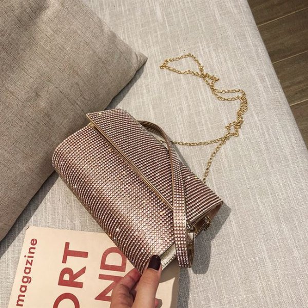 Diamond fashion small square bag shoulder bag