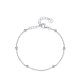 Sterling Silver Beaded Wire Bracelet For Women