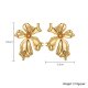 Metal Flower Earrings Petal Light Luxury High-grade Earrings For Women