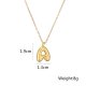 Copper Plated Gold 26 English Letters Pendant Necklace Niche Personality Clavicle Chain