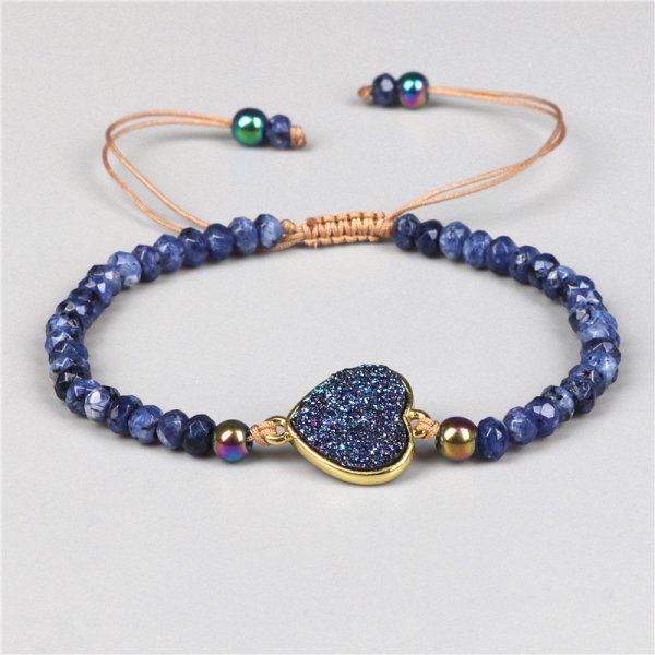 Natural Stone Woven Bracelet Mixed Shape Beads Bracelet Quartz Adjustable Rope Bracelets For Men Women Charm Fashion Jewelry